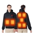 thumbnail image 1 of hoksml Men's 7-Zone Heated Hoodie Battery-Powered Heating Pullover with Front Pockets for Cold Weather Outdoor Sports, 1 of 9