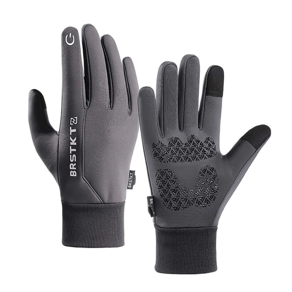 hoksml Men's All-Weather Sports Gloves Windproof Waterproof Touchscreen with Anti-Slip Grip for Skiing Riding