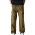 thumbnail image 1 of hoksml Men's Big and Tall Tactical Pants Straight Leg Outdoor Cargo Work Pants with Multiple Pockets Zipper Utility Military Style Joggers for Casual Wear M-5XL, 1 of 9