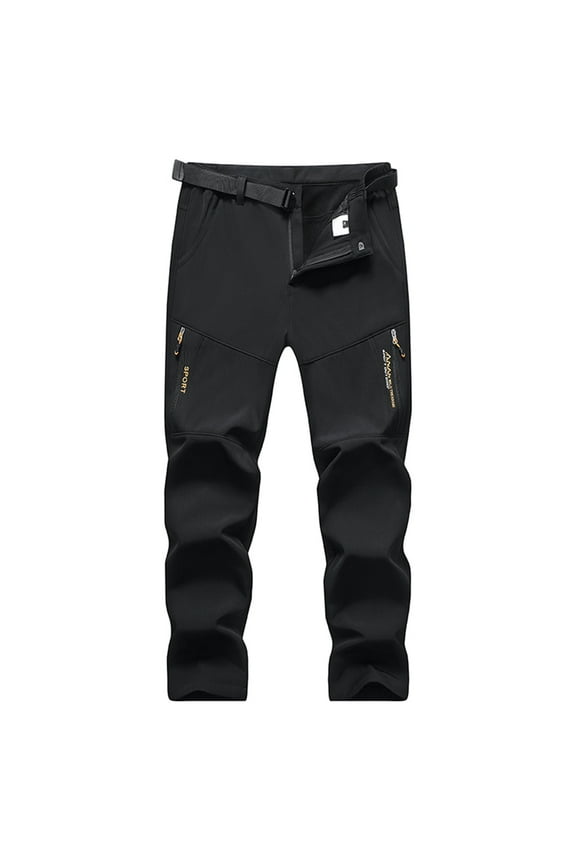Men's Cargo Pants Outdoor Rock Climbing Skiing Fitness Pants Big and Tall Elastic Waistband Straight Leg Activity Pants