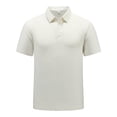 thumbnail image 1 of hoksml Men's Cooling Quick Dry Mesh Short Sleeve Collared Shirt 3 Button Placket Raglan Sleeve Breathable Golf Top for Business Daily Outdoor Travel, 1 of 7