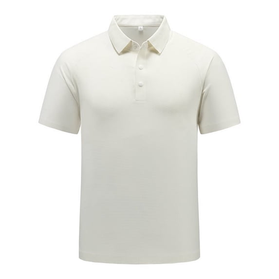 hoksml Men's Cooling Quick Dry Mesh Short Sleeve Collared Shirt 3 Button Placket Raglan Sleeve Breathable Golf Top for Business Daily Outdoor Travel