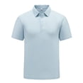 thumbnail image 1 of hoksml Men's Cooling Quick Dry Mesh Short Sleeve Collared Shirt 3 Button Placket Raglan Sleeve Breathable Golf Top for Business Daily Outdoor Travel, 1 of 9