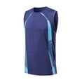 thumbnail image 1 of hoksml Men's Fitness Sports Tank Top Solid Color Quick Dry Running Shirts Clashing Round-Neck Sleeveless Home Wear Pajamas T-shirt Tops, 1 of 8