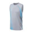thumbnail image 1 of hoksml Men's Fitness Sports Tank Top Solid Color Quick Dry Running Shirts Clashing Round-Neck Sleeveless Home Wear Pajamas T-shirt Tops, 1 of 4