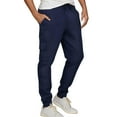 thumbnail image 1 of hoksml Men's Fleece Lined Jogger Pants with Drawstring Waist Solid Color Cargo Sweatpants Casual Athletic Workwear Tapered Pants for Running, 1 of 5