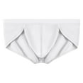 thumbnail image 1 of hoksml Men's Ice Silk Underwear Breathable Mesh Briefs Summer Cool Thin Sexy U Shaped Pouch Panties Solid Color Soft Comfy Lingerie Briefs 2025 Clearance, 1 of 2