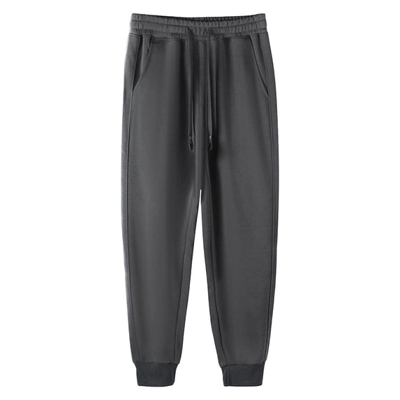 hoksml Men's Joggers Solid Color Tencel Blend Sweatpants Drawstring Elastic Waist and Tapered Cuff Casual Pants