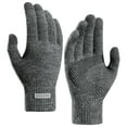 thumbnail image 1 of hoksml Men's Knitted Winter Gloves Thermal Fleece Lined Non-Slip Grip Thick Thermal for Outdoor Work Driving Hiking (Solid Color), 1 of 2