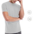 thumbnail image 1 of hoksml Men's Mesh Fabric Crewneck T Shirts Slim Fit Quick Dry Breathable Athletic Tops with Reflective Details for Gym Running and Training, 1 of 9