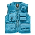 thumbnail image 1 of hoksml Men's Multi-Pocket Utility Vest with Breathable Mesh Lining for Fishing, Hiking, and Outdoor Use, 1 of 6
