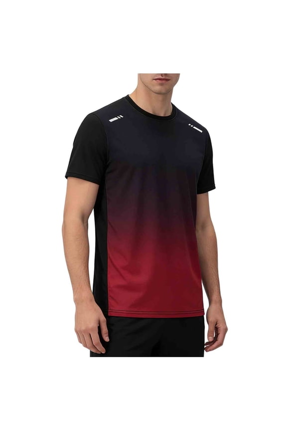 Men's Ombre Graphic T Shirts Short Sleeve Crew Neck Casual Tees for Summer
