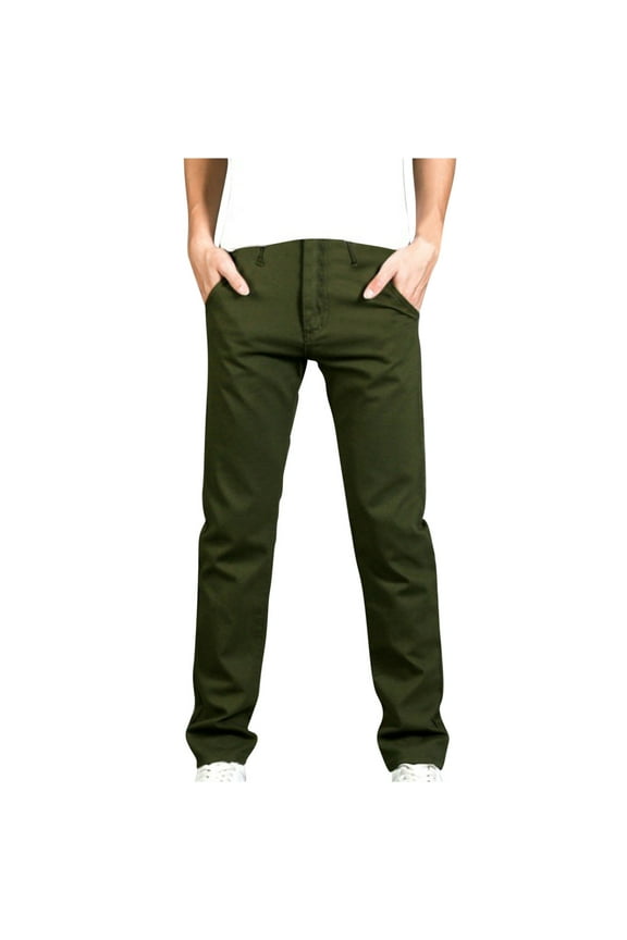 Men's Pants Slim Straight Leg Jeans Stretch Denim Pants with Elastic Comfort Fit Trendy Casual Skinny Fit Work Pants