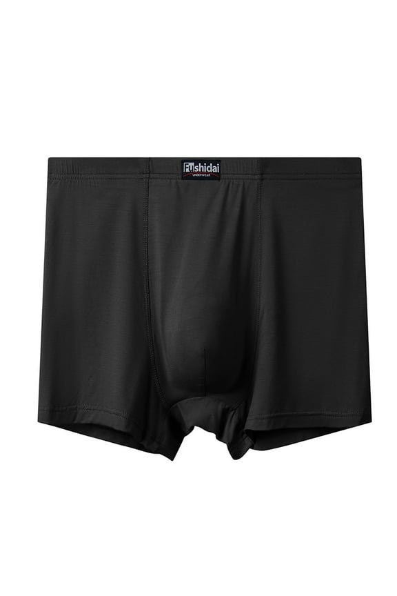Men's Plus-Size Boxer Briefs Solid Color Seamless Underwear Comfort Flex Breathable Underpants 2XL-13XL