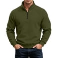 thumbnail image 1 of hoksml Men's Quarter Zip Pullover Sweatshirt Solid Stand Collar Raglan Long Sleeve for Fall Winter Daily Casual Outdoor Comfort, 1 of 9