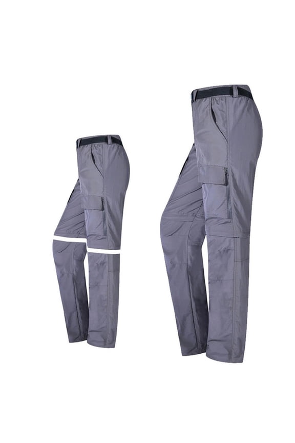 Men's Quick-Dry Convertible Hiking Pants Zip-Off Cargo Tactical Pants with Multiple Pockets for Outdoor Travel