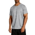 thumbnail image 1 of hoksml Men's Quick Dry Short Sleeve T-Shirt Breathable Mesh Athletic Workout Gym Running Top with Reflective Details, 1 of 9