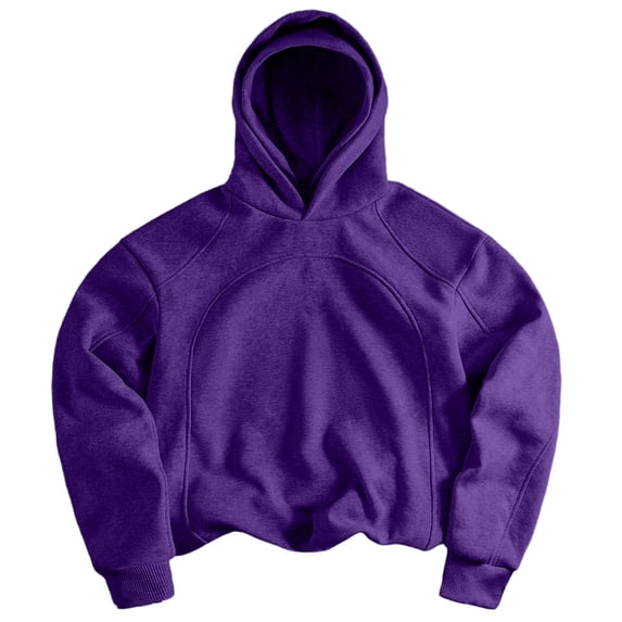 hoksml Men's Raglan'seam Cropped Pullover Hoodie for Fall Winter Daily Casual Work Outdoor Comfort
