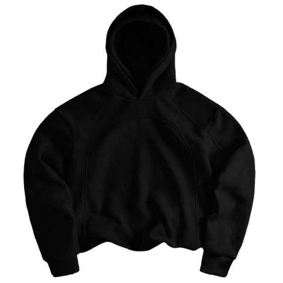 hoksml Men's Raglan'seam Cropped Pullover Hoodie for Fall Winter Daily Casual Work Outdoor Comfort