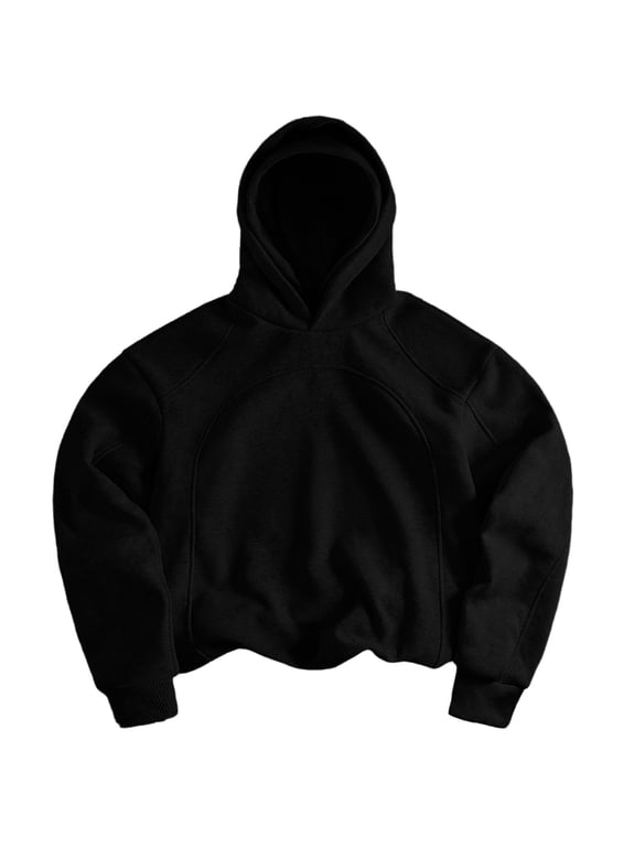 Men's Raglan'seam Cropped Pullover Hoodie for Fall Winter Daily Casual Work Outdoor Comfort