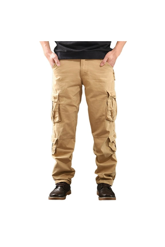 Men's Soft Shell Tactical Pants Fleece Lined Windproof Hiking Casual Pants Thickened Insulated Cargo Work Pants for Outdoor