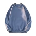 thumbnail image 1 of hoksml Men's Solid Color Crewneck Sweatshirt, Classic Long Sleeve Pullover for Casual and Everyday Wear, 1 of 4