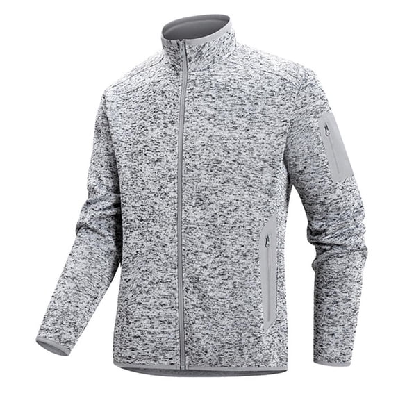 hoksml Men's Solid Color Stand Collar Training Jacket Lightweight Windbreaker with Zippered Pockets Inner Security Pocket for Running Workout