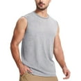 thumbnail image 1 of hoksml Men's Solid Color Tank Tops Exercise Close-fitting High Resilience Round Neck Fitness Short-sleeved T-shirt Summer Thin Style Sleeveless Workout Shirts, 1 of 5