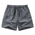 thumbnail image 1 of hoksml Men's Stretch Cargo Shorts Casual Drawstring Elastic Waist Classic Summer Lightweight Short Outdoor Hiking Multi Pockets Athletic Shorts, 1 of 3