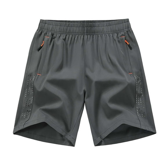 hoksml Men's Stretch Quick-drying Running Shorts Casual Elastic Waist Classic Athletic Short Summer Lightweight Breathable Sports Shorts with Zipper Pockets