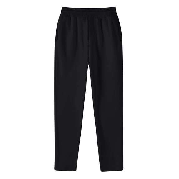 hoksml Men's Stretch Sweat Length Pants Solid Color Comfort Fit Elastic Waistband Jogger Athletic Lounge Pants