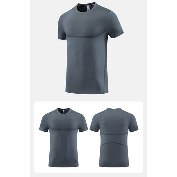hoksml Men's Summer Thin T-Shirts Solid Color Short Sleeved Outdoor Running Sports Ice Comfortable Breathable Tops Lightweight Quick-drying Tee Shirts 2025 on Clearance