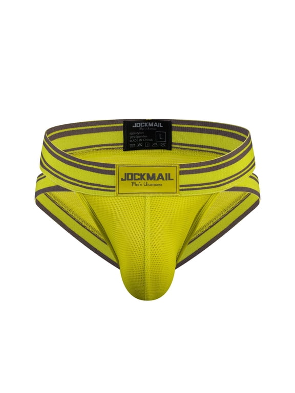 Men's Underwear Briefs Youth Ice Silk Thin Style Sexy Low Waist Panties Solid Color Stripes Colour Blocking Sports Mesh Lingerie Sexy U Raised Pouch High Split Thong 2025 Clearance