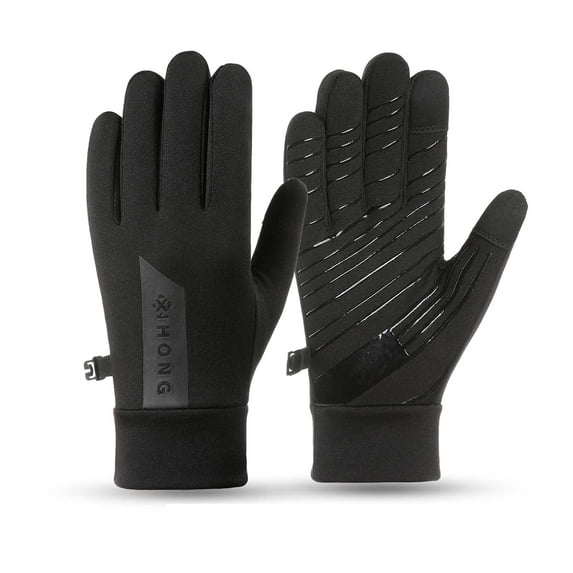 hoksml Men's Waterproof Windproof Winter Gloves Thermal Touchscreen Ski Cycling Gloves with Thick Fleece Lining Anti-Slip Grip