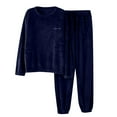 thumbnail image 1 of hoksml Men's Winter Thermal Fleece Pajama Set Heavyweight Crewneck Long Sleeve Pullover Top Pants Cozy Sleepwear and Loungewear Set, 1 of 4