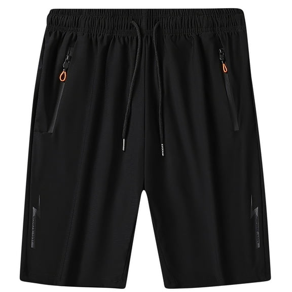 hoksml Mens Athletic Shorts Solid Color Loose Basketball Shorts Elastic Waist Drawstring Zipped Pockets Gym Running Shorts Summer Lightweight Thin Workout Shorts