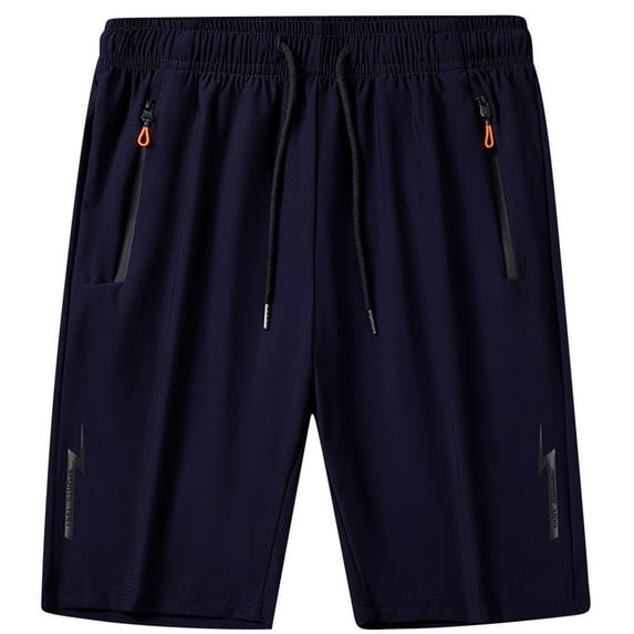 hoksml Mens Athletic Shorts Solid Color Loose Basketball Shorts Elastic Waist Drawstring Zipped Pockets Gym Running Shorts Summer Lightweight Thin Workout Shorts