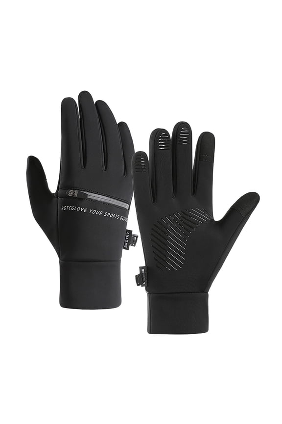 Mens Gloves Waterproof Anti-slip Touchscreen Zipper Pocket Ski Riding Motorcycle Outdoor Professional
