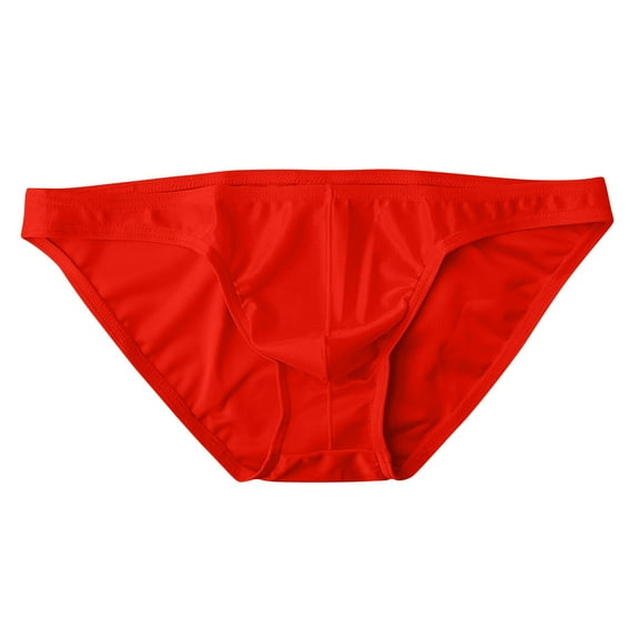 hoksml Mens Ice Silk Briefs Abdomen Mid-rise Waist Hip Lift Comfortable Body Breathable Underwear Briefs Summer Lightweight Thin Triangle Panties 2025 Clearance