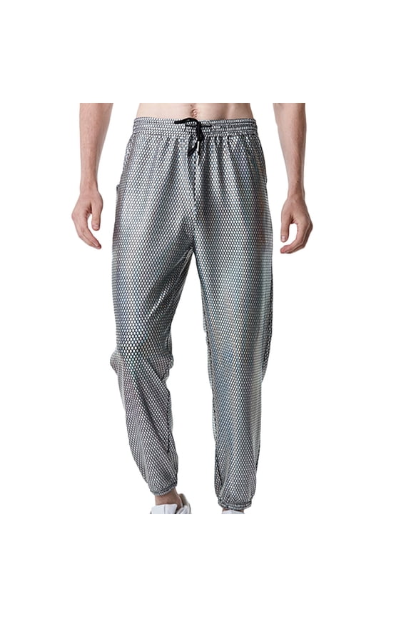 Mens Sweatpants Casual Fashion Lace-Up Elasticated Print Track Pants Drawstring Trousers Clearance