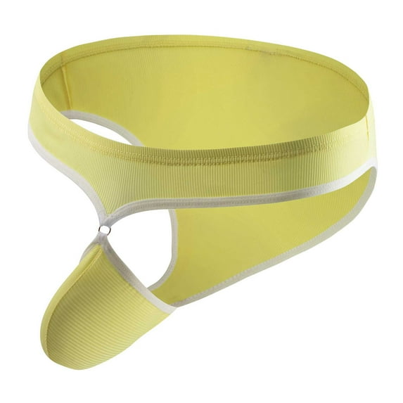 hoksml Mens Underwear Men Casual Fashion Solid Sexy Underwear Mesh Striped Low Waist Briefs Clearance