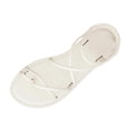 thumbnail image 1 of hoksml Open Toe Strappy Flat Sandals for Women, Elastic Back Ankle Wrap Slip On Summer Outdoor Daily, 1 of 7