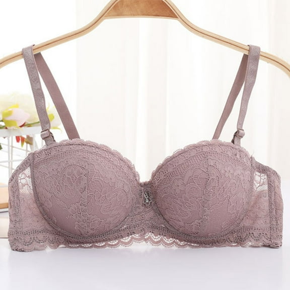 hoksml Plus Size Bra For Women, No Steel Ring Vest Breathable Gathering Sports Bra Woman Lace Traditional Embroidered Underwear, Summer Saveings Clearance!