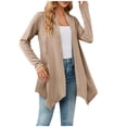 thumbnail image 1 of hoksml Plus Size Cardigan For Women Casual Long Sleeve Open Front Fashion Medium Long Outwear Solid Color Loose Jackets Winter Warm Coats, 1 of 8