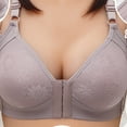 thumbnail image 1 of hoksml Plus Size Front Hook Bra - Thin Wireless Push Up with Side Support, Anti-Spillage Everyday Wear, 1 of 9