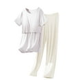 thumbnail image 1 of hoksml Plus Size Nursing Pajama Set for Women - Maternity Sleepwear with Built-in Bra and Pants, 1 of 4