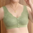 thumbnail image 1 of hoksml Plus Size Push up Bras for Older Women, 2024 New Lift Comfortable Convenient Front Close Button Bras for Women Wireless Breathable Seamless Bra Bra Clearance XL, 1 of 3