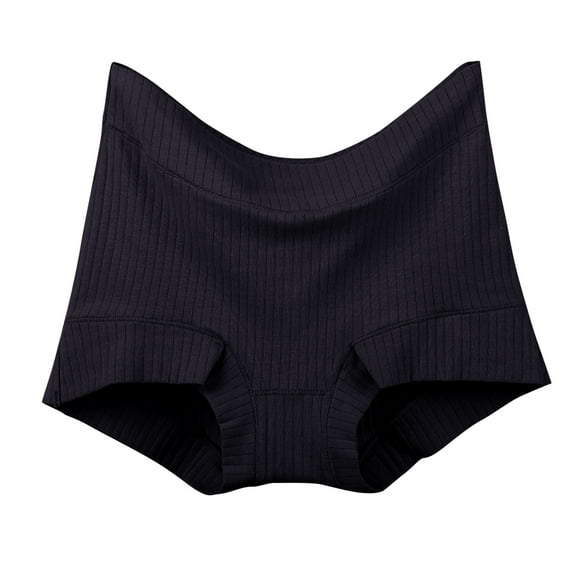 hoksml Plus Size Women's High Waisted Underwear Cotton Solid Color Boyshorts Full Coverage Comfort Panties