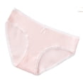 thumbnail image 1 of hoksml Ribbed Lace Panties for Women - Comfortable Briefs with Bow Detail, Everyday Underwear, 1 of 3