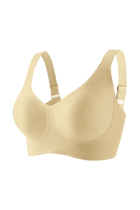 Seamless Bra for Women, with Lightly Padded Push Up Wireless Uplift All-Day Comfort
